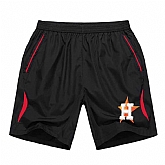 Men's Houston Astros Black Red Stripe MLB Shorts